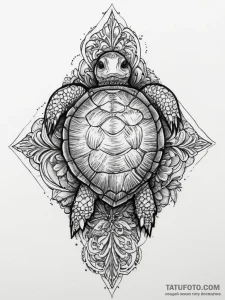 Tattoo sketch tortle shell, artistic tattoo s... - эскиз тату (№1756220037_0, 26.08.2025 14:53) — Tatufoto.com