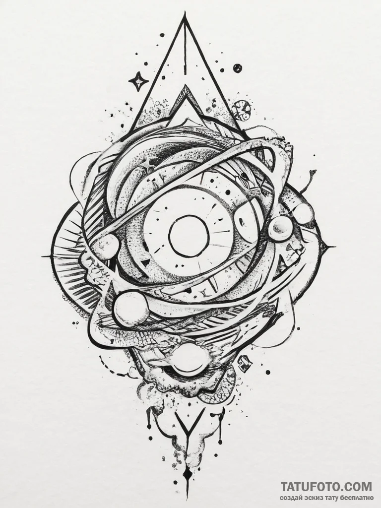 Tattoo sketch cosmic beginning, artistic tatt... - эскиз тату (№1756221043_0, 26.08.2025 15:10) — Tatufoto.com