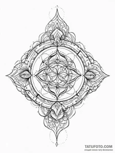 Tattoo sketch spiritual resonance - эскиз тату (№1756221650_0, 26.08.2025 15:20) — Tatufoto.com