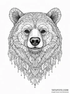 Tattoo sketch slavic bear, ink illustration f... - эскиз тату (№1756222460_0, 26.08.2025 15:34) — Tatufoto.com