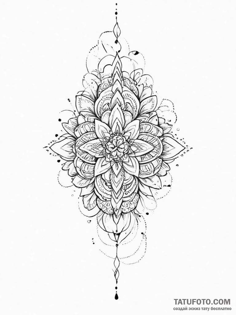 Tattoo sketch абстракция - эскиз тату (№1756223257_0, 26.08.2025 15:47) — Tatufoto.com