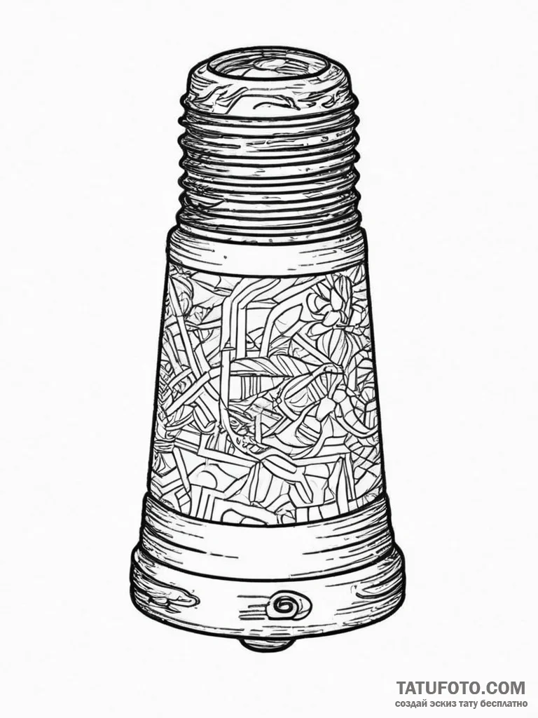 Tattoo sketch thimble and needle, ink illustr... - эскиз тату (№1756223859_0, 26.08.2025 15:57) — Tatufoto.com