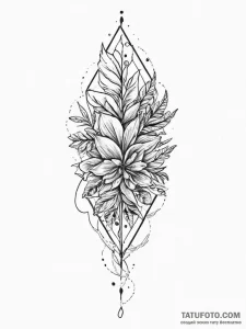 Tattoo sketch a symbolic plant, tattoo sketch... - эскиз тату (№1756224263_0, 26.08.2025 16:04) — Tatufoto.com