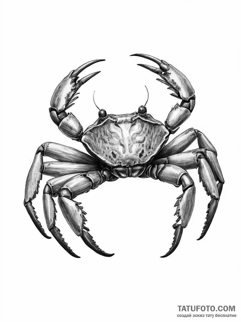 Tattoo sketch fiddler crab - эскиз тату (№1756225065_0, 26.08.2025 16:17) — Tatufoto.com
