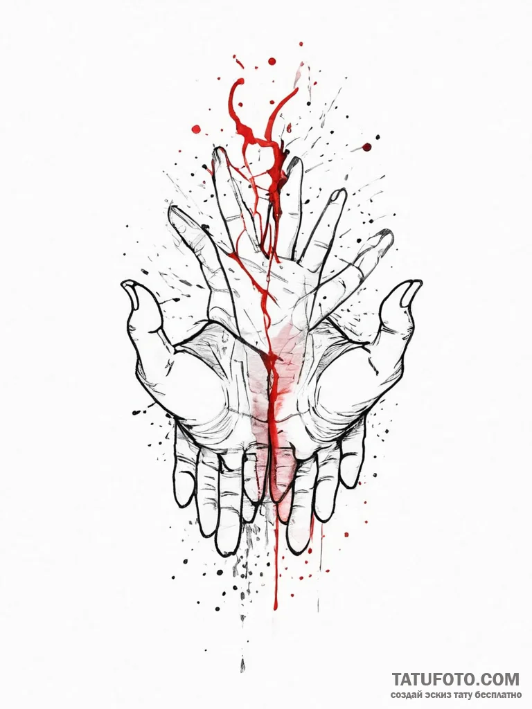 Tattoo sketch hands with a document, tattoo l... - эскиз тату (№1756226271_0, 26.08.2025 16:37) — Tatufoto.com