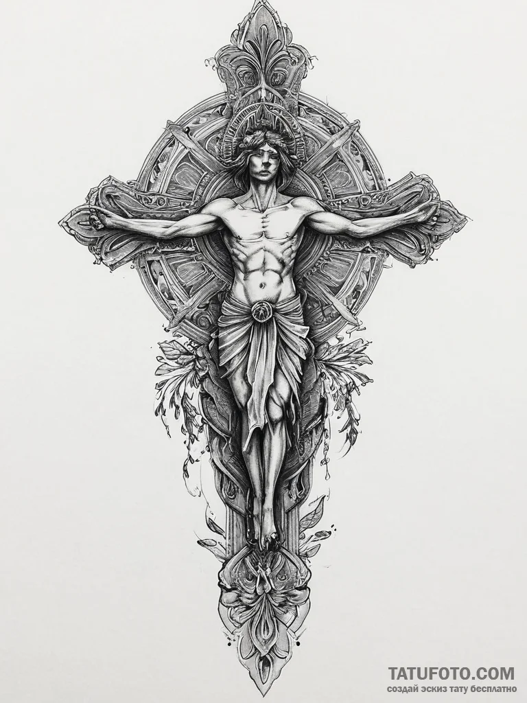 Tattoo sketch soldier with a needle, concept... - эскиз тату (№1756227673_0, 26.08.2025 17:01) — Tatufoto.com