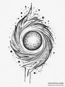 Tattoo sketch cosmic land, concept art for ta... - эскиз тату (№1756228074_0, 26.08.2025 17:07) — Tatufoto.com
