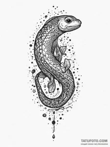 Tattoo sketch monkeyface eel, tattoo line art... - эскиз тату (№1756228672_0, 26.08.2025 17:17) — Tatufoto.com