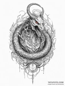 Tattoo sketch chernobog, the dark god, with a... - эскиз тату (№1756229873_0, 26.08.2025 17:37) — Tatufoto.com