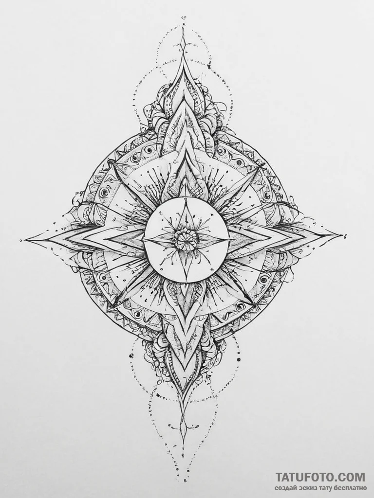 Tattoo sketch blessed creation - эскиз тату (№1756231072_0, 26.08.2025 17:57) — Tatufoto.com