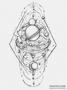 Tattoo sketch cosmic space, concept art for t... - эскиз тату (№1756233060_0, 26.08.2025 18:31) — Tatufoto.com