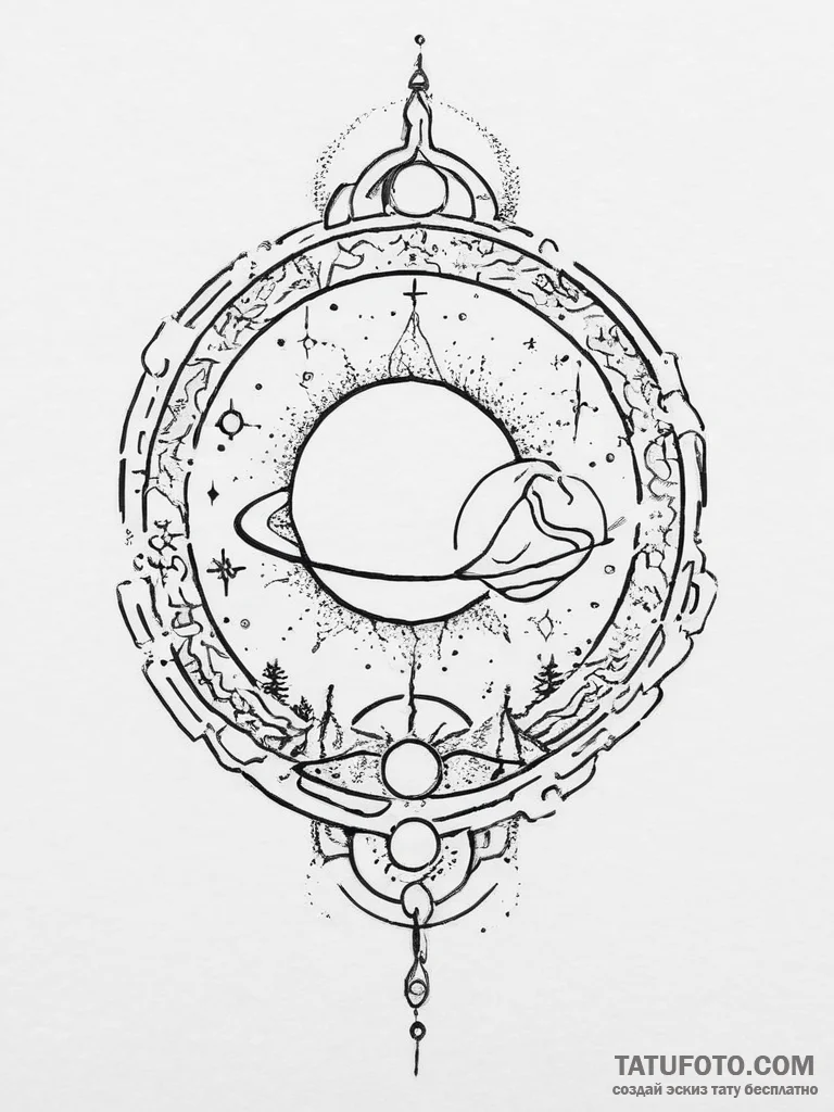 Tattoo sketch cosmic ground, tattoo line art,... - эскиз тату (№1756233471_0, 26.08.2025 18:37) — Tatufoto.com