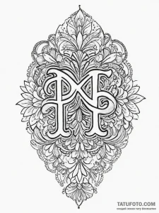 Tattoo sketch slavic embroidery pattern with... - эскиз тату (№1756234269_0, 26.08.2025 18:51) — Tatufoto.com