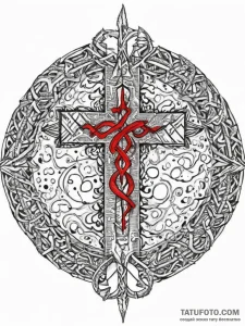 Tattoo sketch рунический круг, ink illustrati... - эскиз тату (№1756236660_0, 26.08.2025 19:31) — Tatufoto.com