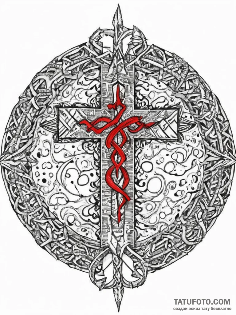 Tattoo sketch рунический круг, ink illustrati... - эскиз тату (№1756236660_0, 26.08.2025 19:31) — Tatufoto.com