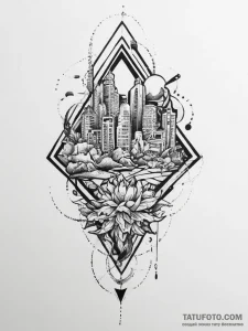 Tattoo sketch geometric location, tattoo sket... - эскиз тату (№1756238230_0, 26.08.2025 19:57) — Tatufoto.com
