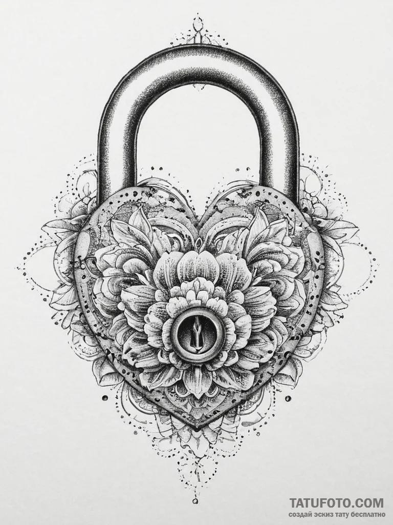 Tattoo sketch magical lock, tattoo sketch des... - эскиз тату (№1756241010_0, 26.08.2025 20:43) — Tatufoto.com