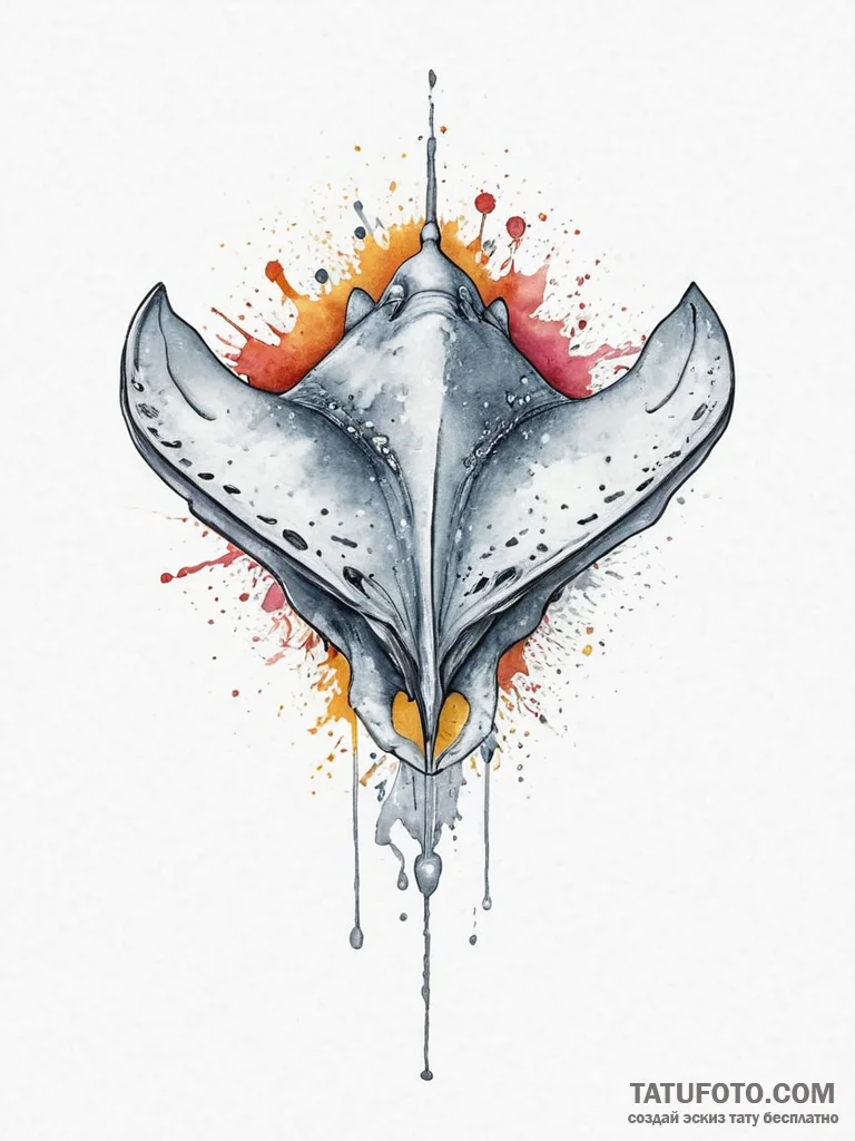 Tattoo sketch stingray, tattoo sketch design,... - эскиз тату (№1756242793_0, 26.08.2025 21:13) — Tatufoto.com