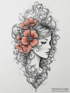 Tattoo sketch coral, tattoo line art, black a... - эскиз тату (№1756244184_0, 26.08.2025 21:36) — Tatufoto.com
