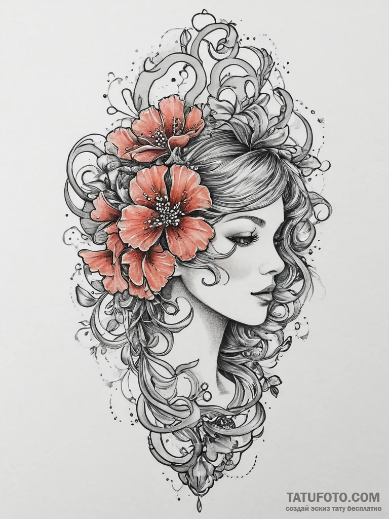 Tattoo sketch coral, tattoo line art, black a... - эскиз тату (№1756244184_0, 26.08.2025 21:36) — Tatufoto.com