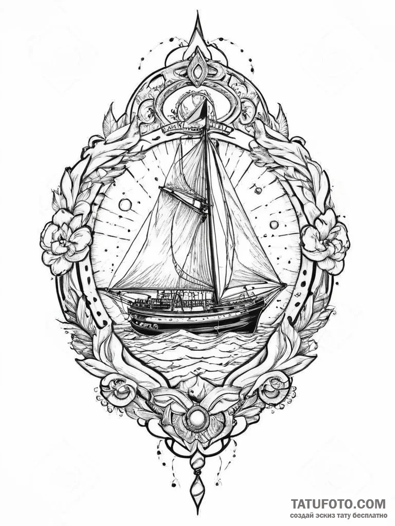 Tattoo sketch cosmic courage, ink illustratio... - эскиз тату (№1756248745_0, 26.08.2025 22:52) — Tatufoto.com