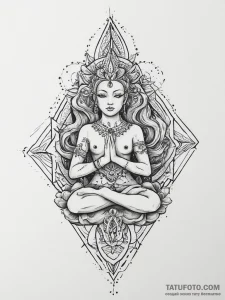 Tattoo sketch mystical idol, tattoo drawing o... - эскиз тату (№1756249750_0, 26.08.2025 23:09) — Tatufoto.com