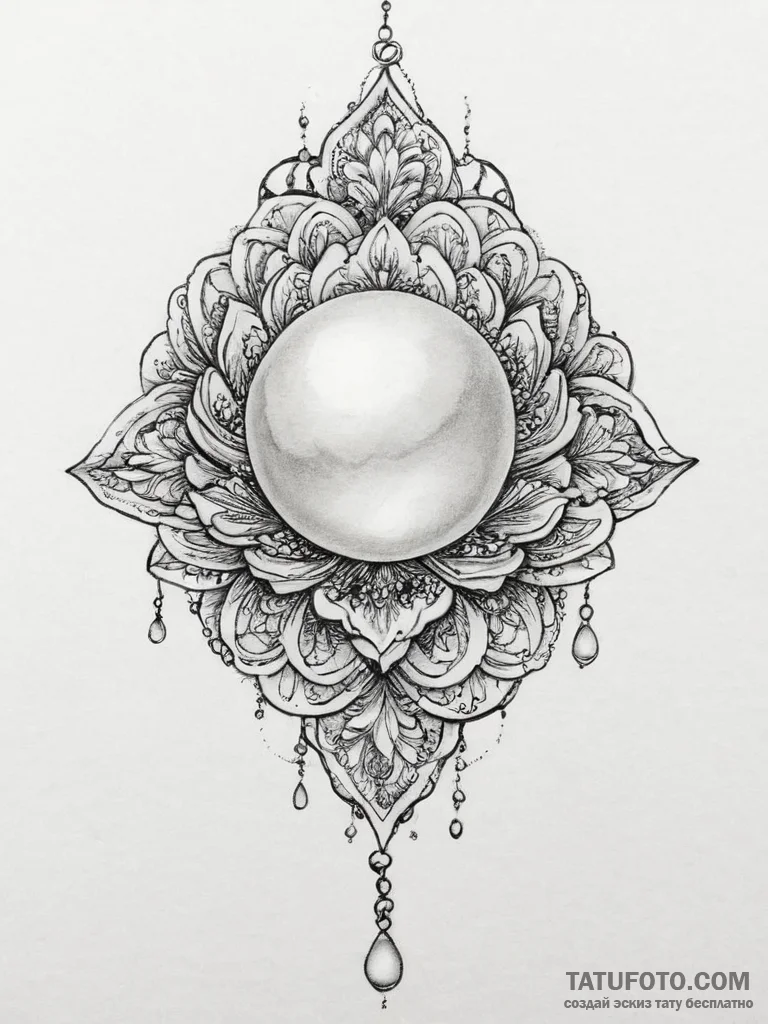 Tattoo sketch pearl - эскиз тату (№1756250336_0, 26.08.2025 23:18) — Tatufoto.com