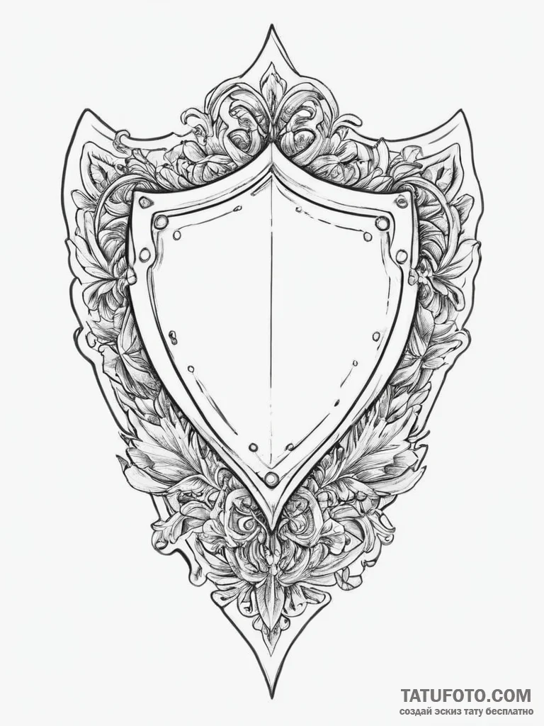 Tattoo sketch shield - эскиз тату (№1756252499_0, 26.08.2025 23:54) — Tatufoto.com