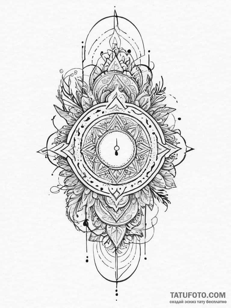 Tattoo sketch hidden, tattoo flash sheet desi... - эскиз тату (№1756254261_0, 27.08.2025 00:24) — Tatufoto.com