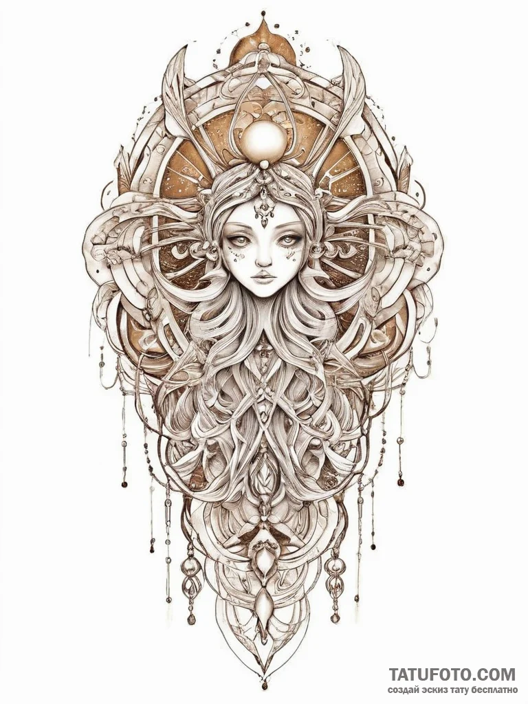 Tattoo sketch cosmic ghost, tattoo line art,... - эскиз тату (№1756254847_0, 27.08.2025 00:34) — Tatufoto.com