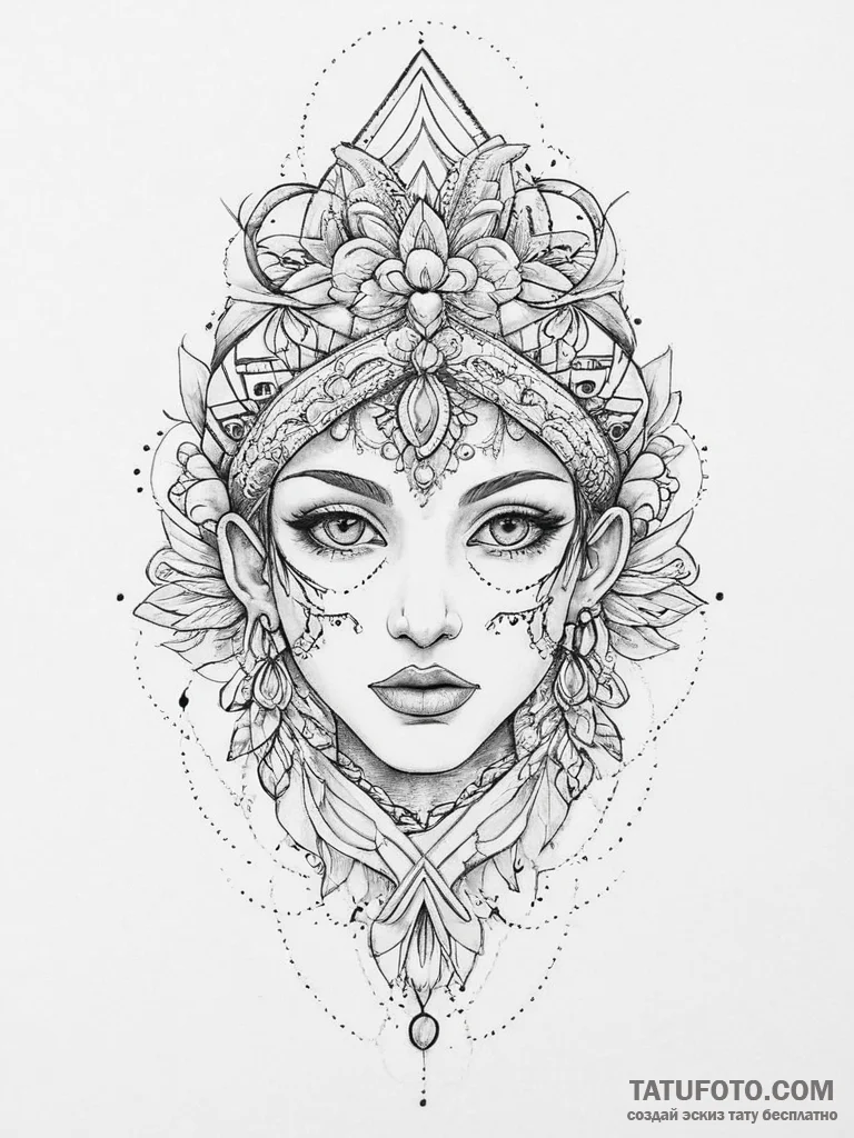 Tattoo sketch узор в виде карты - эскиз тату (№1756255043_0, 27.08.2025 00:37) — Tatufoto.com