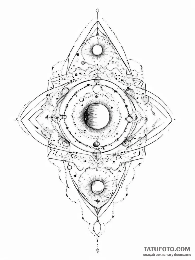 Tattoo sketch cosmic domain - эскиз тату (№1756255834_0, 27.08.2025 00:50) — Tatufoto.com
