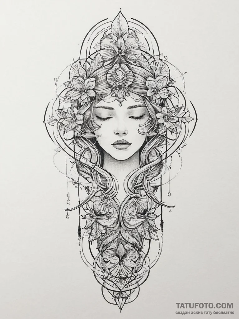 Tattoo sketch beginning, tattoo sketch design... - эскиз тату (№1756256624_0, 27.08.2025 01:03) — Tatufoto.com