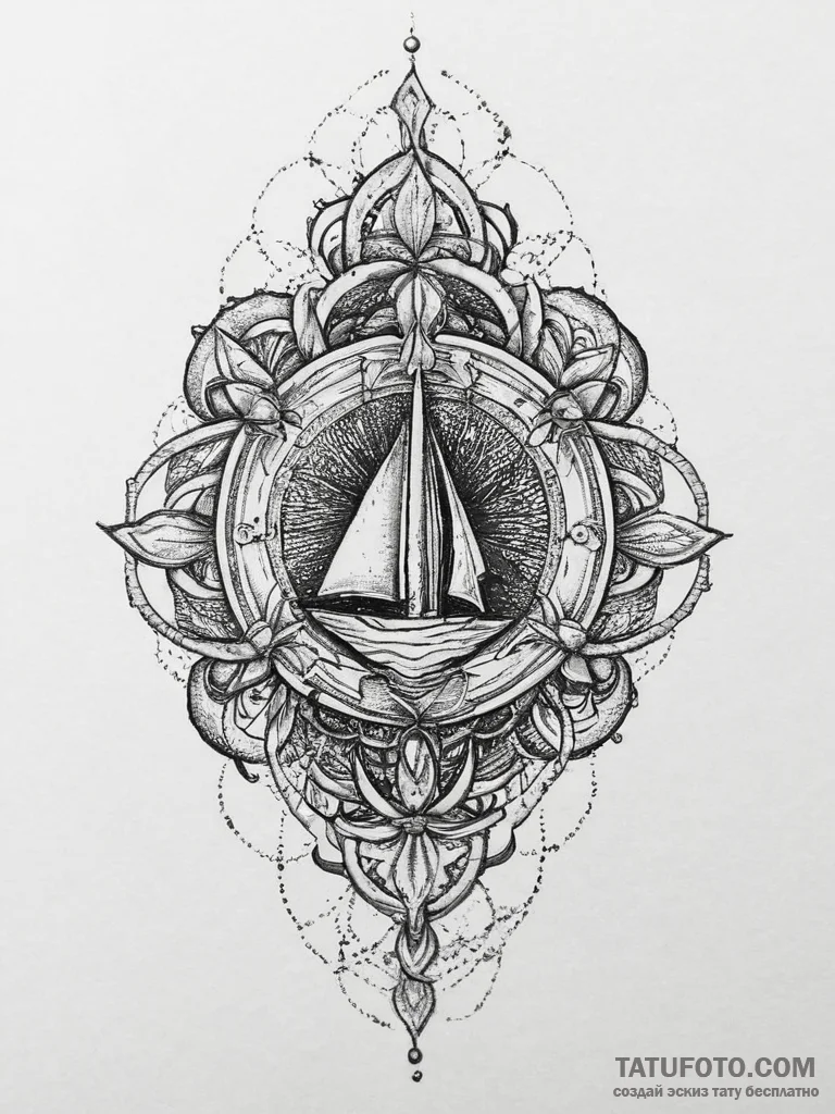Tattoo sketch узор в стиле модерн, concept ar... - эскиз тату (№1756259165_0, 27.08.2025 01:46) — Tatufoto.com