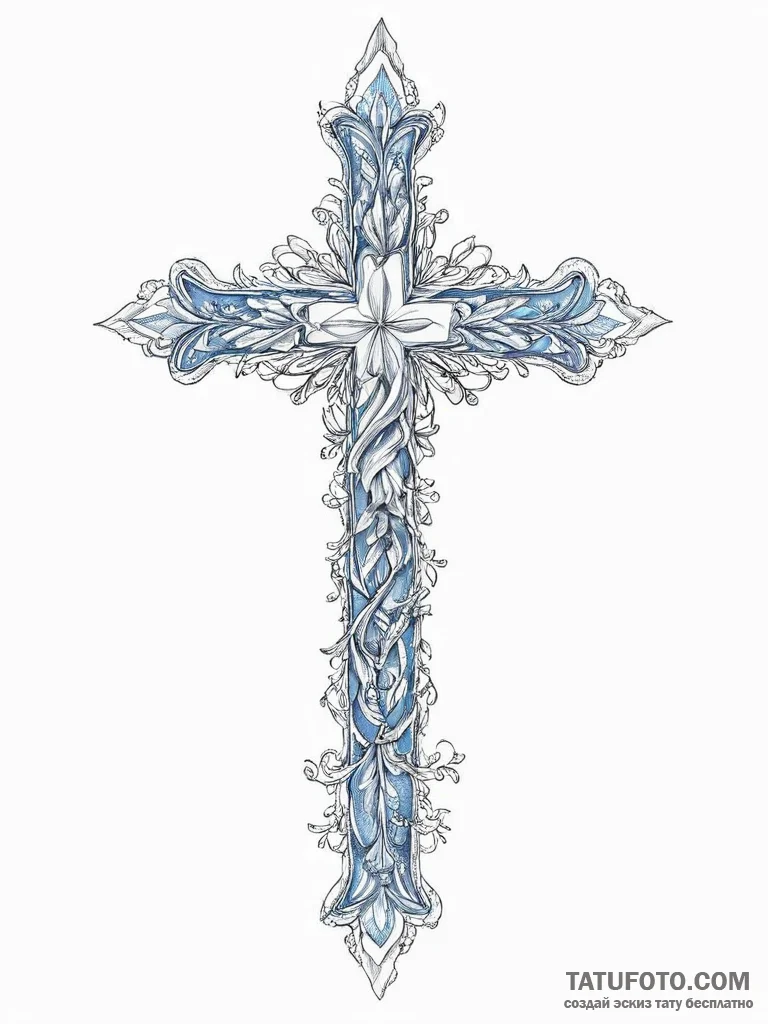 Tattoo sketch blue, artistic tattoo sketch, o... - эскиз тату (№1756262888_0, 27.08.2025 02:48) — Tatufoto.com