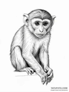 Tattoo sketch vervet monkey, concept art for... - эскиз тату (№1756264281_0, 27.08.2025 03:11) — Tatufoto.com