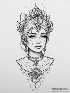 Tattoo sketch divine character, tattoo sketch... - эскиз тату (№1756266902_0, 27.08.2025 03:55) — Tatufoto.com