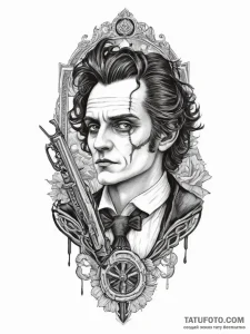 Tattoo sketch sweeney todd razor, concept art... - эскиз тату (№1756269325_0, 27.08.2025 04:35) — Tatufoto.com