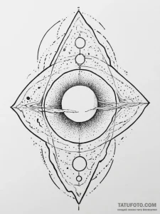 Tattoo sketch cosmic being, concept art for t... - эскиз тату (№1756269526_0, 27.08.2025 04:38) — Tatufoto.com