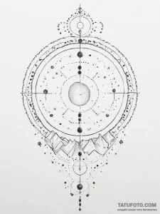 Tattoo sketch moon phases, tattoo sketch desi... - эскиз тату (№1756270938_0, 27.08.2025 05:02) — Tatufoto.com