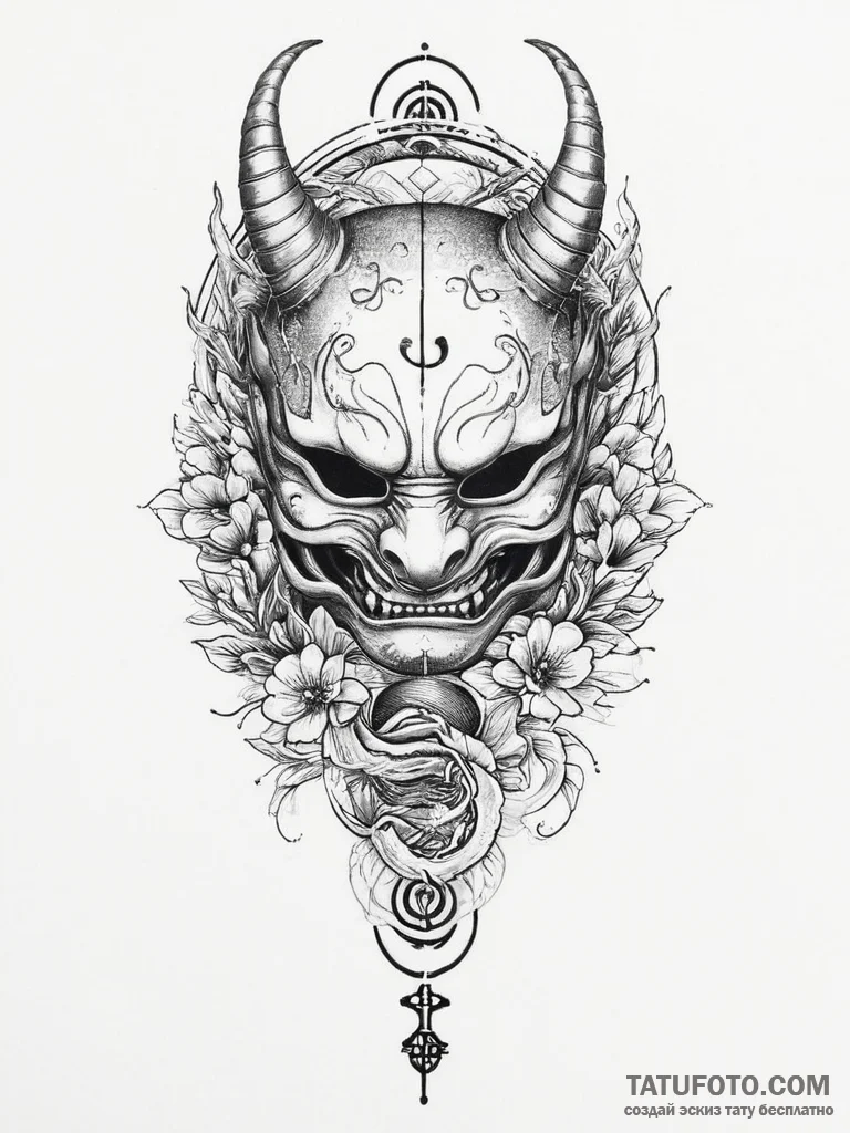 Tattoo sketch hannibal lecter mask, tattoo fl... - эскиз тату (№1756271141_0, 27.08.2025 05:05) — Tatufoto.com