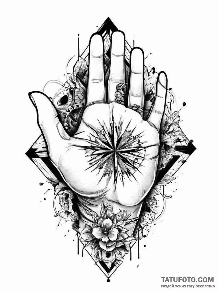 Tattoo sketch sacred narrative, concept art f... - эскиз тату (№1756272741_0, 27.08.2025 05:32) — Tatufoto.com
