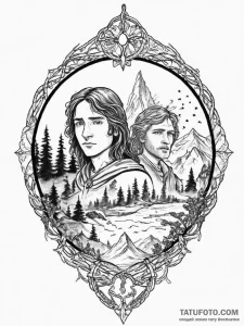 Tattoo sketch the lord of the rings fellowshi... - эскиз тату (№1756273716_0, 27.08.2025 05:48) — Tatufoto.com