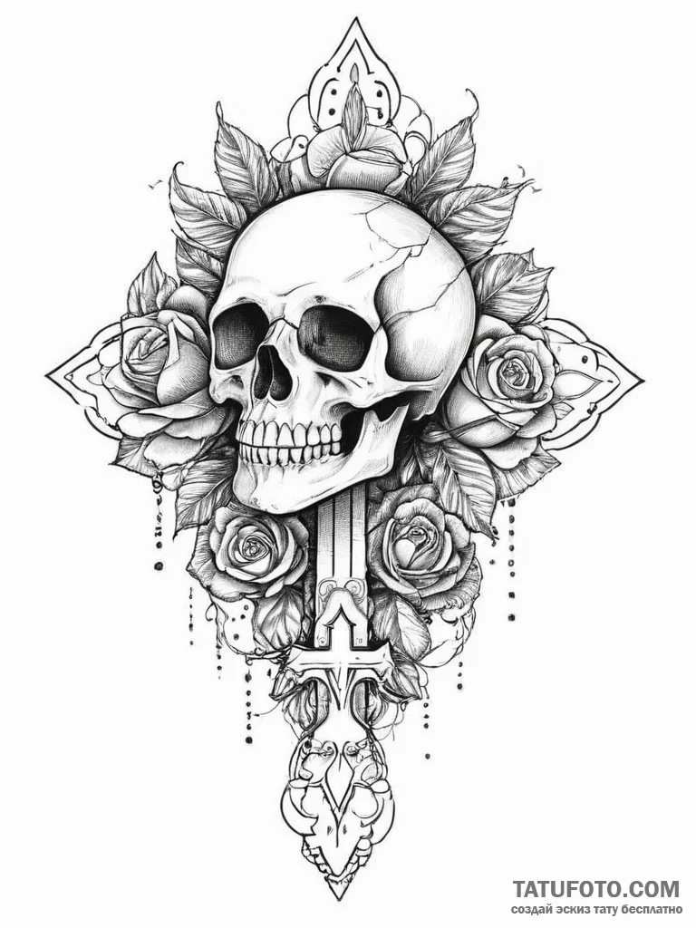 Tattoo sketch religious art, tattoo drawing o... - эскиз тату (№1756274104_0, 27.08.2025 05:55) — Tatufoto.com