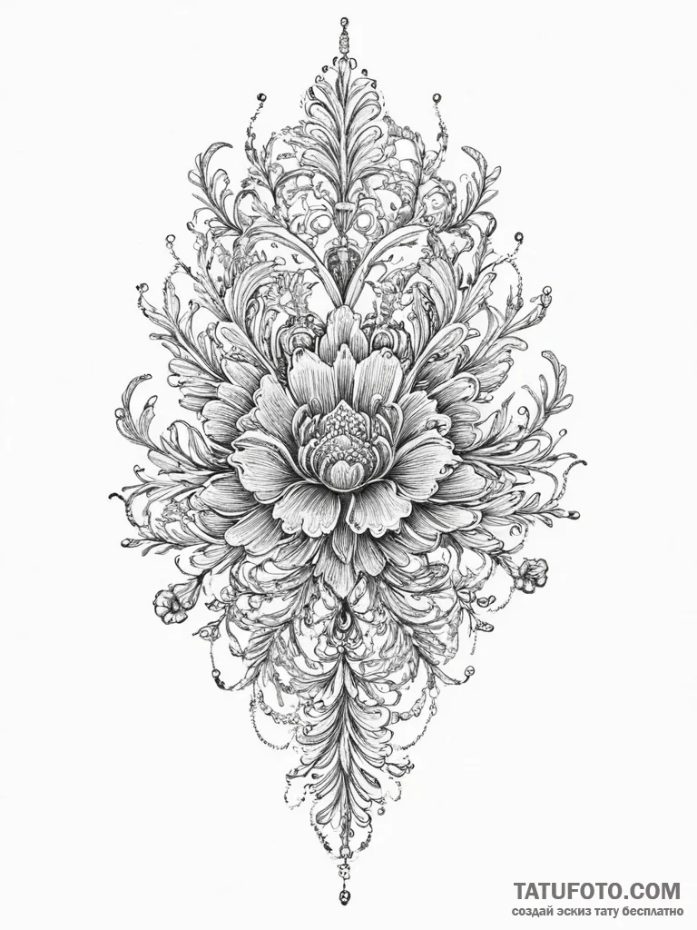 Tattoo sketch coral, tattoo drawing outline,... - эскиз тату (№1756275483_0, 27.08.2025 06:18) — Tatufoto.com