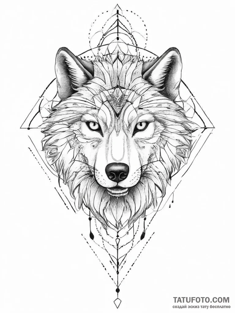 Tattoo sketch wolf snarling, ink illustration... - эскиз тату (№1756276074_0, 27.08.2025 06:27) — Tatufoto.com
