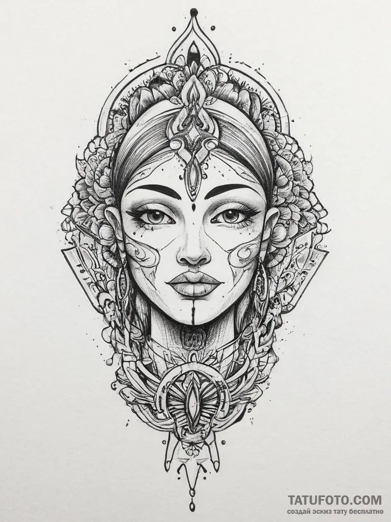 Tattoo sketch holy self, tattoo drawing outli... - эскиз тату (№1756279033_0, 27.08.2025 07:17) — Tatufoto.com