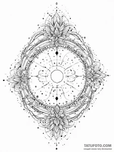 Tattoo sketch cosmic universe, tattoo line ar... - эскиз тату (№1756279428_0, 27.08.2025 07:23) — Tatufoto.com