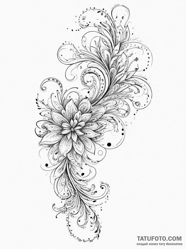 Tattoo sketch drawing a doodle, tattoo line a... - эскиз тату (№1756280608_0, 27.08.2025 07:43) — Tatufoto.com