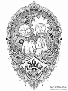 Tattoo sketch rick and morty mr. meeseeks, ar... - эскиз тату (№1756281005_0, 27.08.2025 07:50) — Tatufoto.com